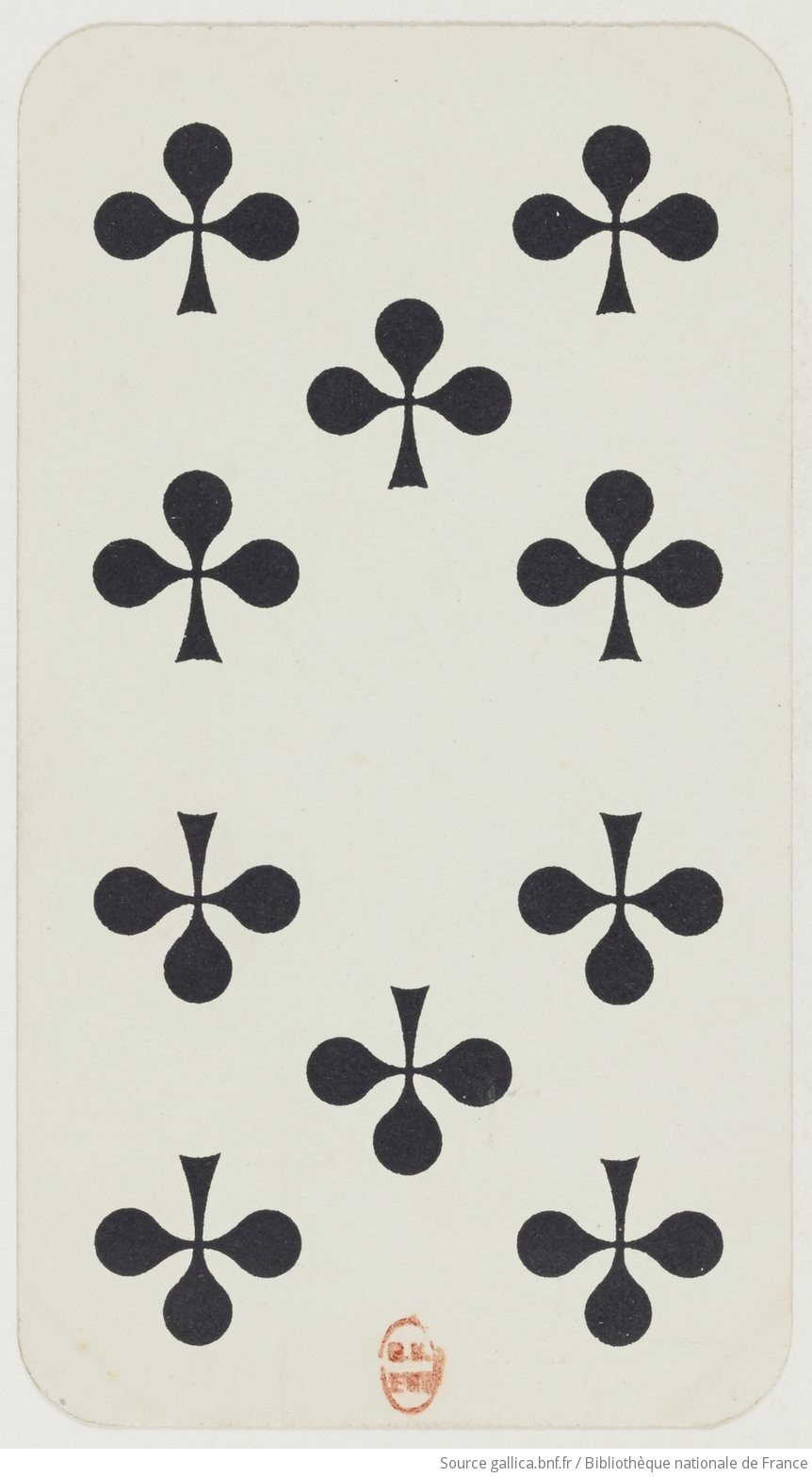 10 of Clubs — French Two-Headed Tarot Deck