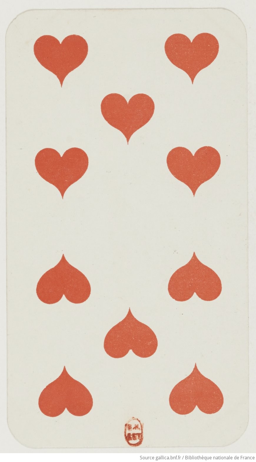 10 of Hearts — French Two-Headed Tarot Deck