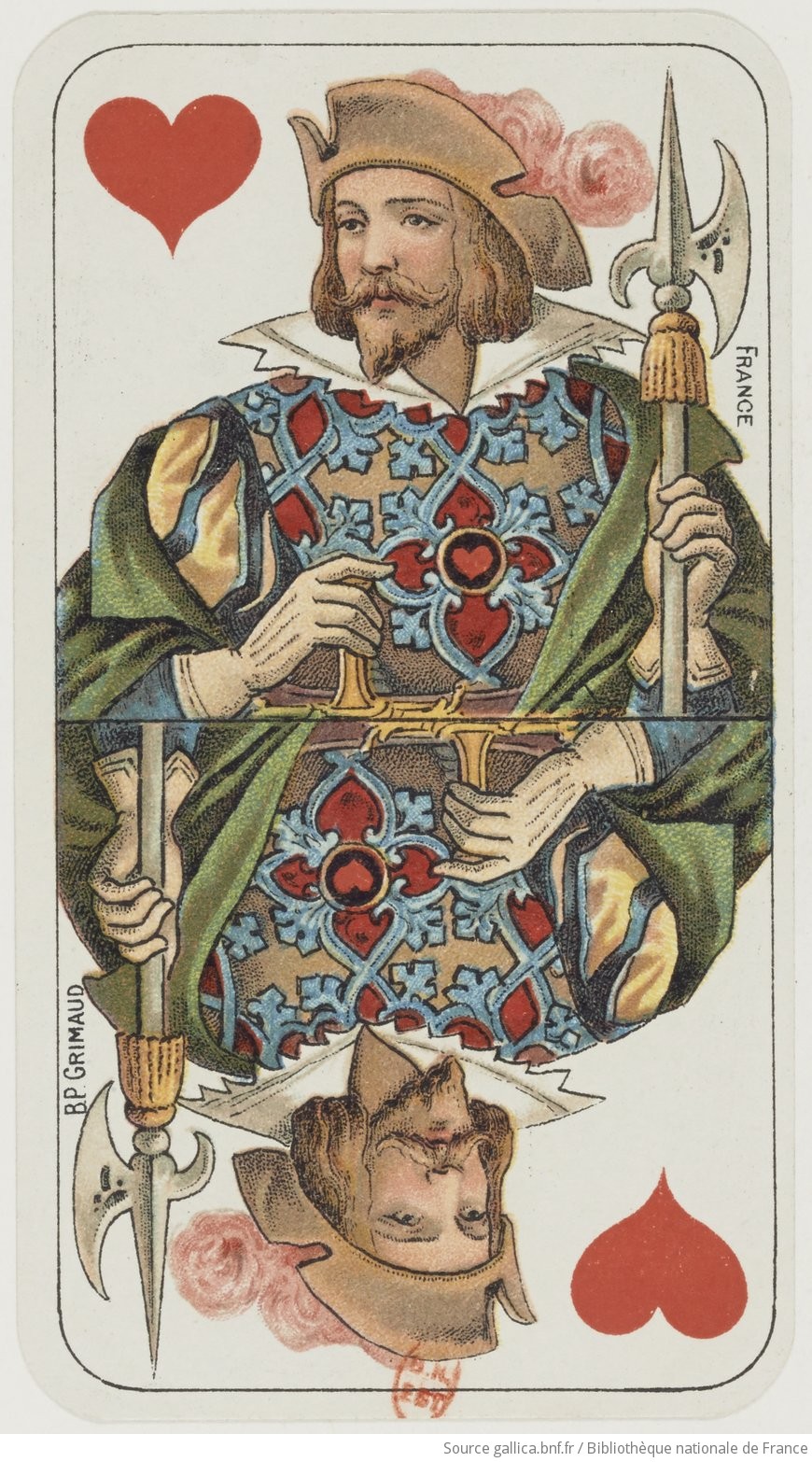 Ace of Hearts — French Two-Headed Tarot Deck