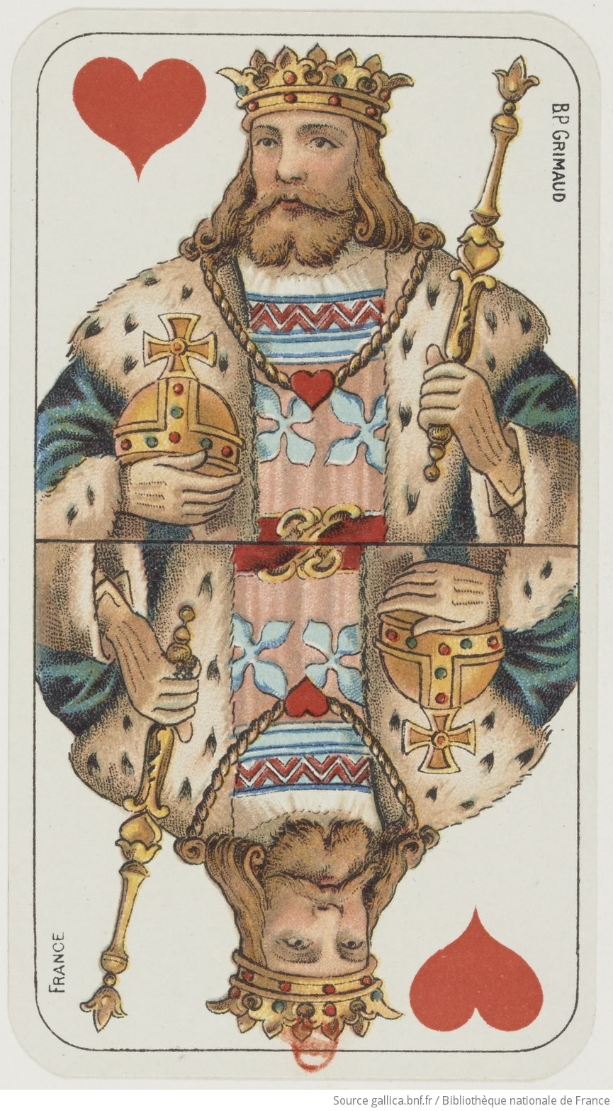 King of Hearts — French Two-Headed Tarot Deck