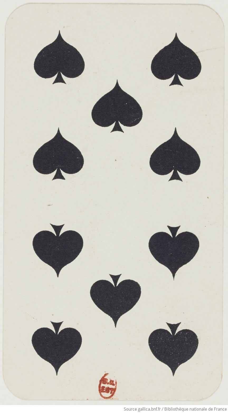 10 of Spades — French Two-Headed Tarot Deck